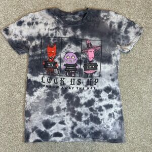Nightmare Before Christmas Lock Shock Barrel Tie Dye T-Shirt XS Disney